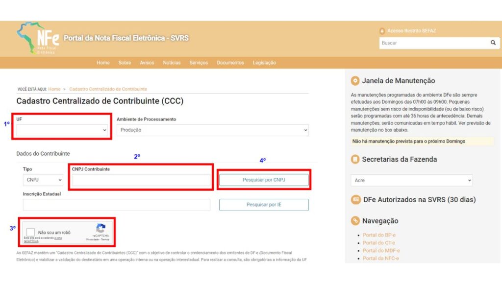 Como Consultar Inscrição Estadual 2 Passo a Passo Consulta numero da inscricao estadual