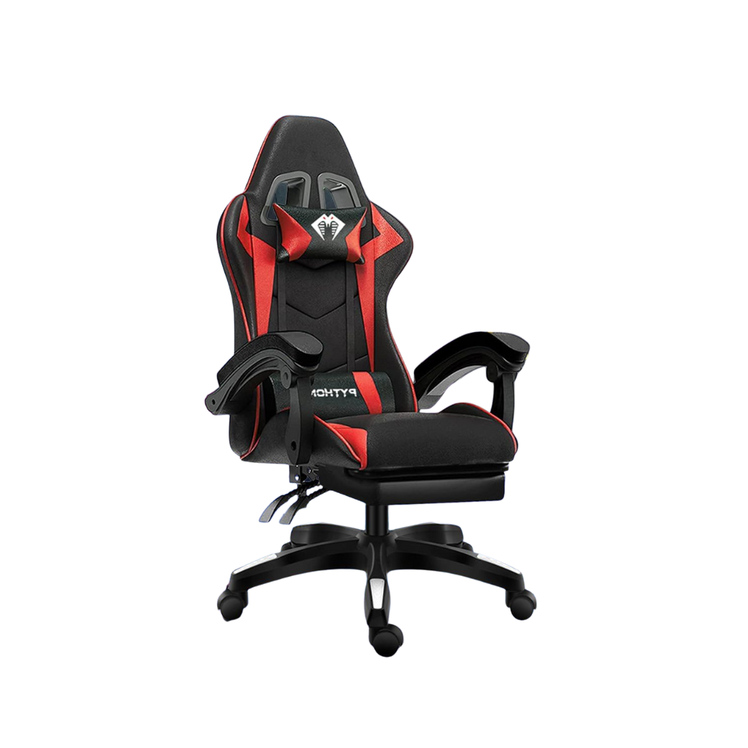 Cadeira Ergonomica Gamer Com Apoio Para Os Pés Vermelho