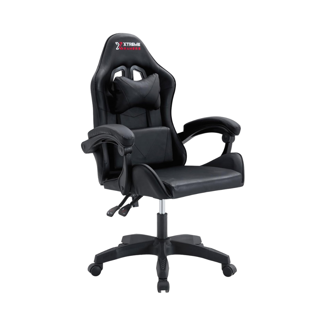 Cadeira Xtreme Gamers Cinesis, Giratória, Reclinável, Altura Ajustável, Confortável na Cor Preta