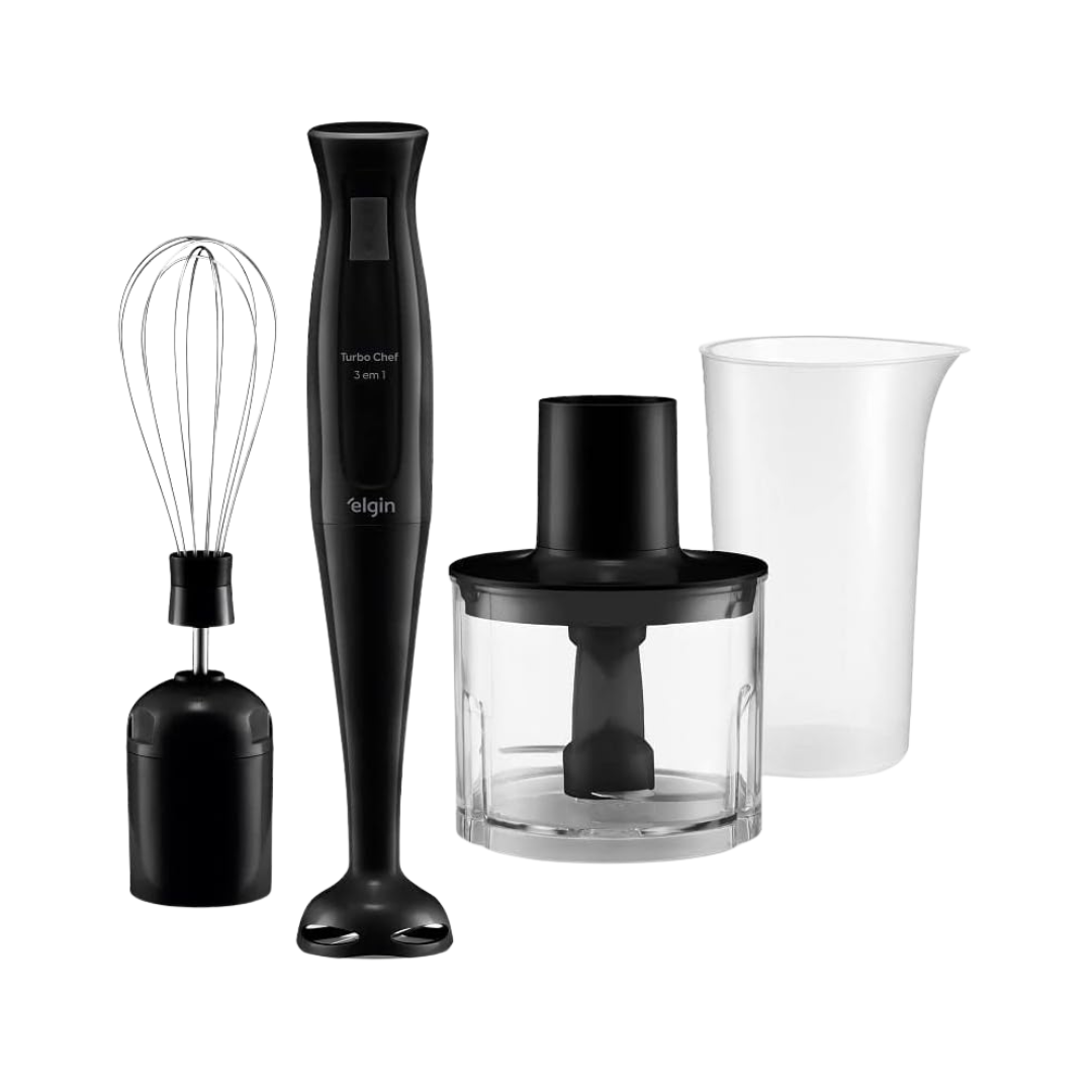 Mixer Vertical Turbo Chef Elgin 3 em 1 200W Preto 110v