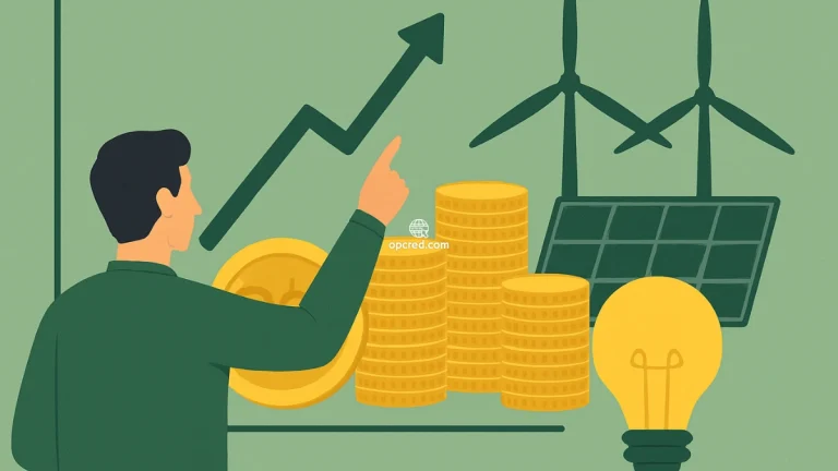 Ilustração conceitual sobre o retorno financeiro da adesão ao mercado livre de energia no Brasil, com elementos visuais de energia solar, eólica e gráfico de crescimento.