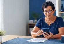 Aposentada consulta no celular o extrato de empréstimo consignado do Meu INSS