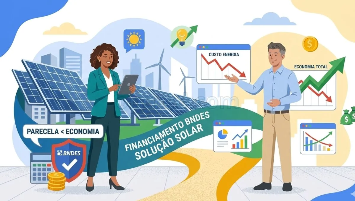 Energia Solar “De Graça”: Como Usar o BNDES para Fazer o Sol Pagar Sua Conta de Luz