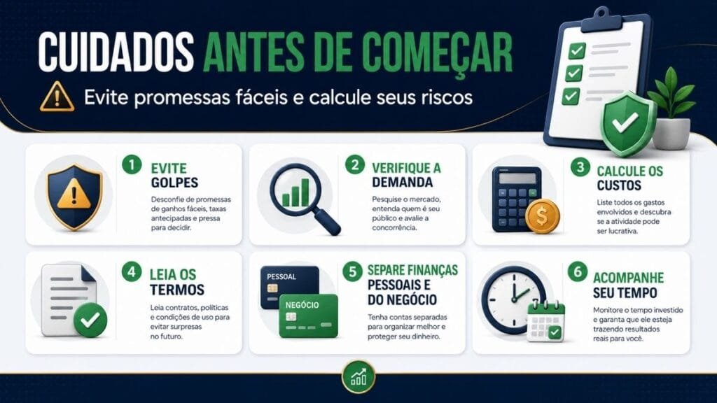 Cuidados antes de começar uma renda extra