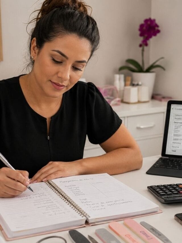 Como uma manicure pode organizar o dinheiro do mês
