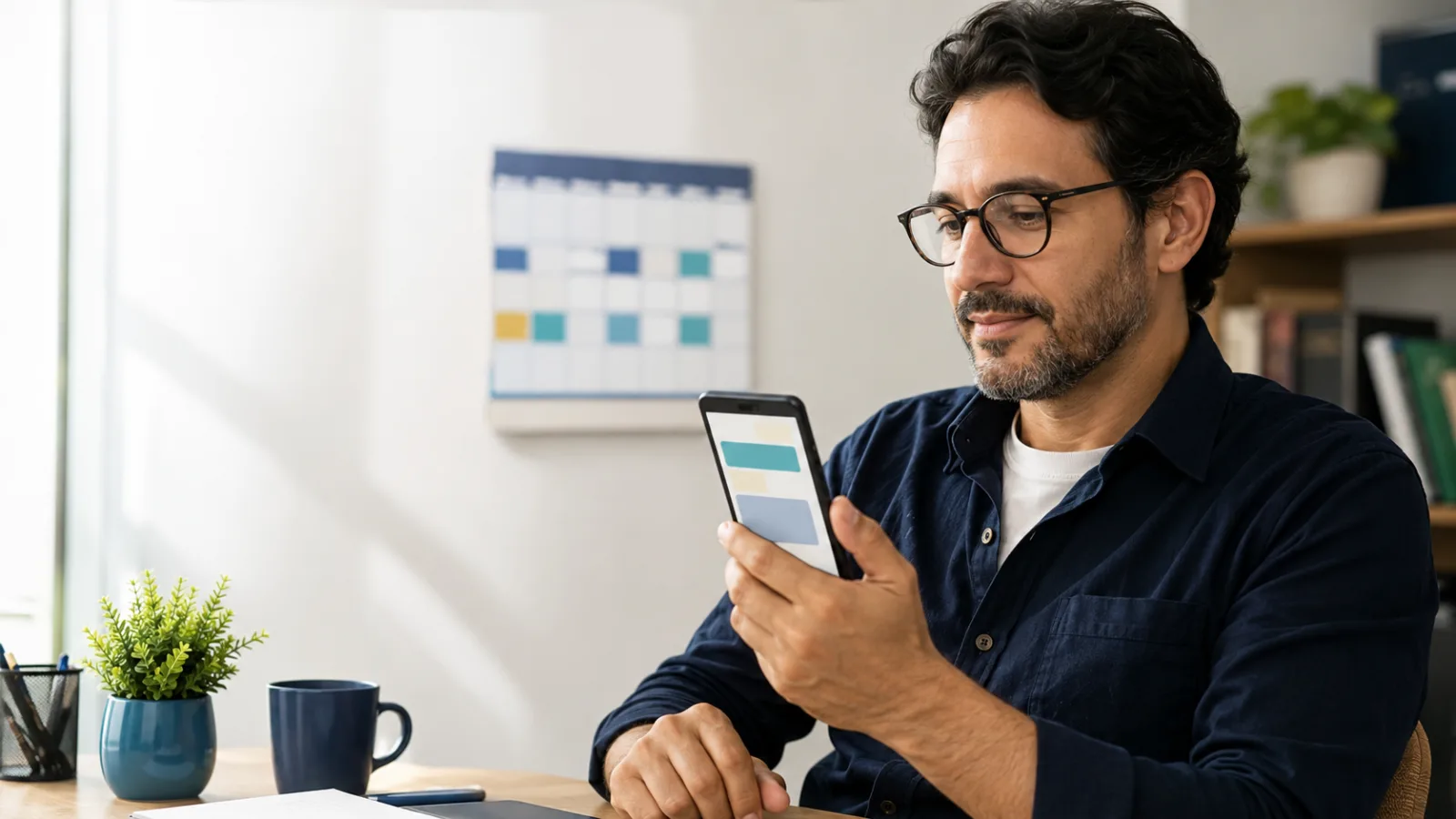 Trabalhador consulta no celular informações sobre o abono salarial PIS/Pasep 2026